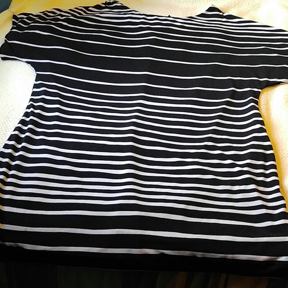 Black Dress with White Stripes - Picture 1 of 8